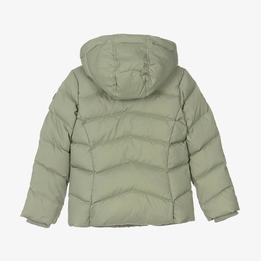 Girls Green Puffer Jacket