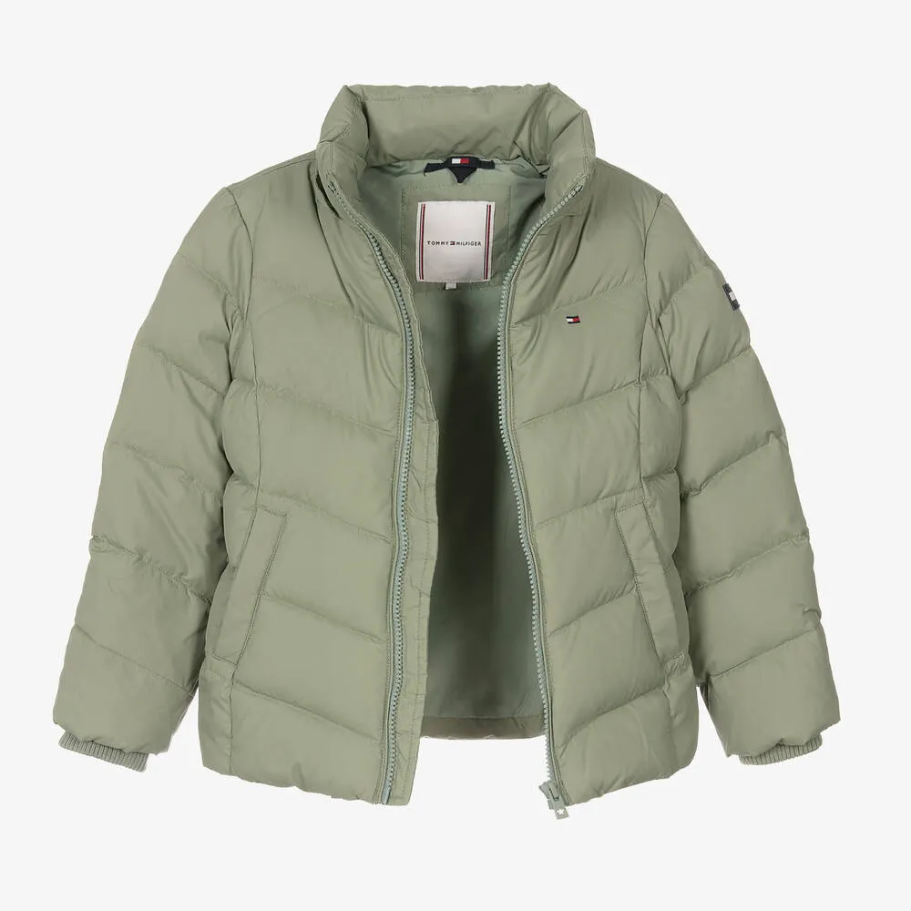 Girls Green Puffer Jacket