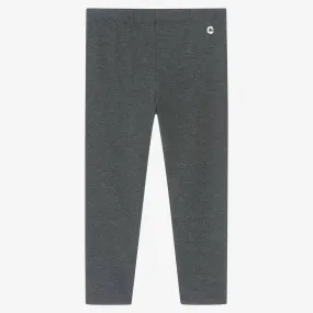 Girls Grey Cotton Leggings