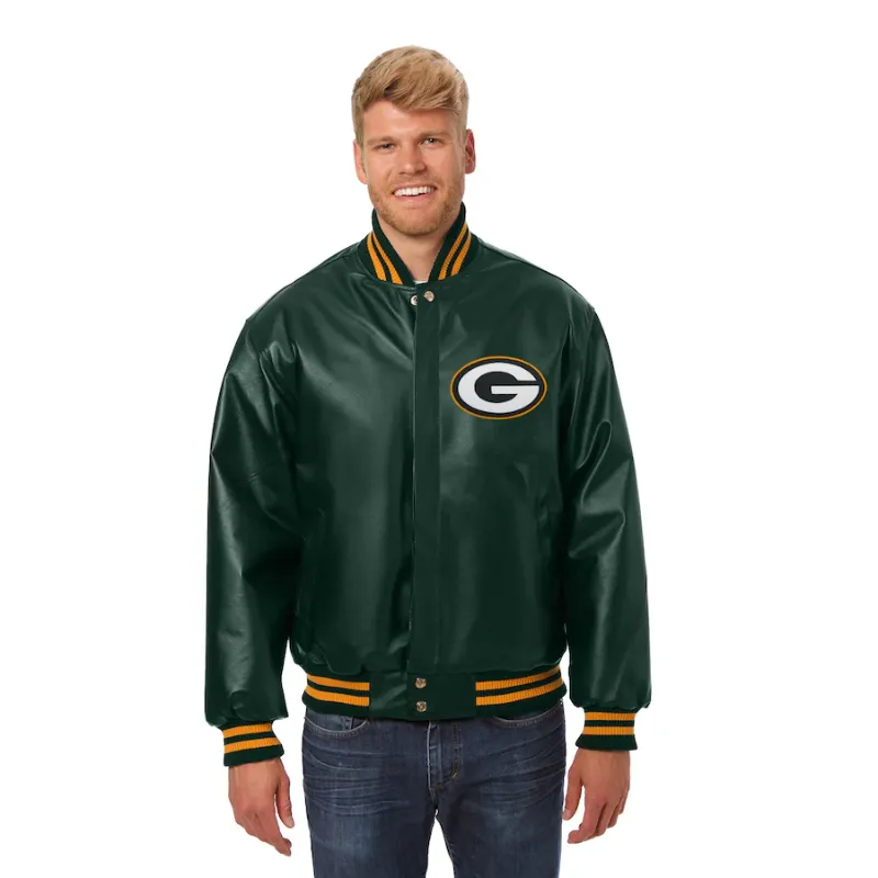 Green Bay Packers Leather Jacket - William Jacket