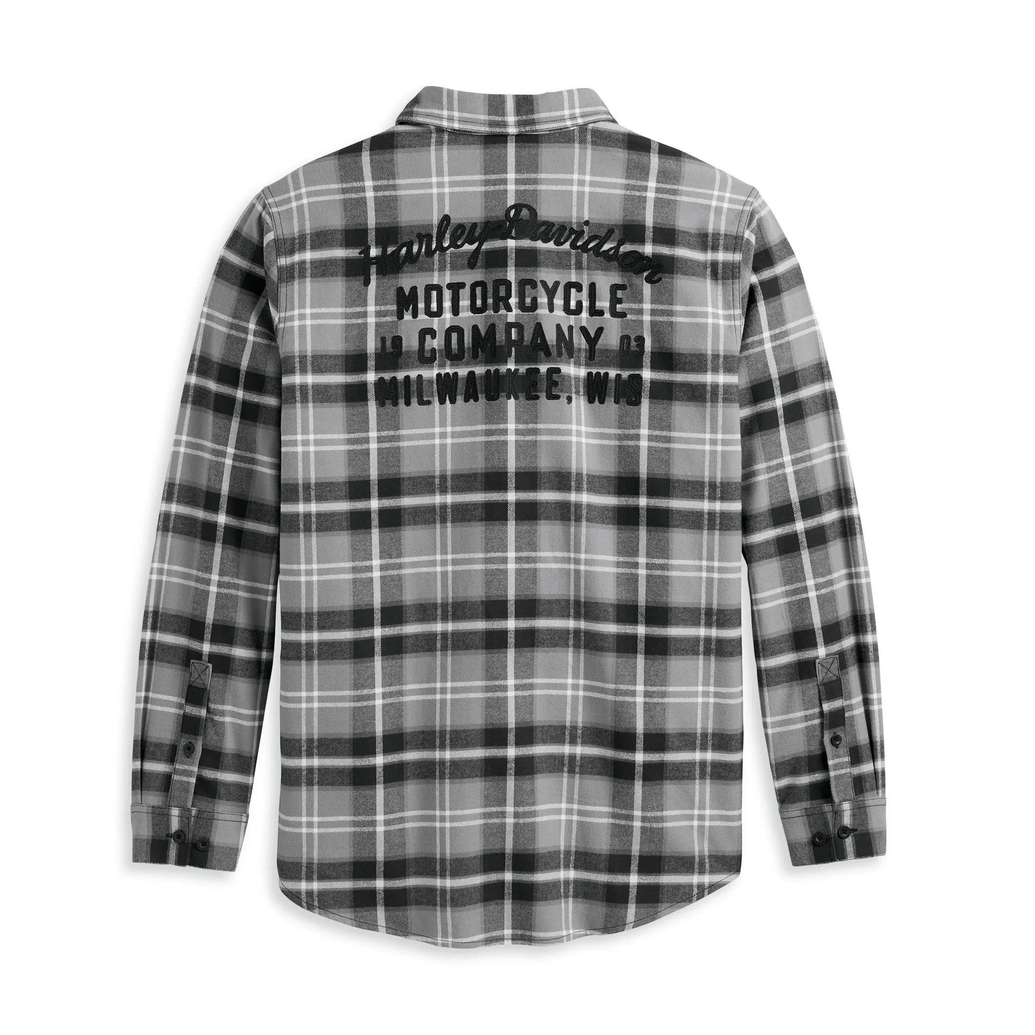 Harley Davidson  |Button-down Other Plaid Patterns Street Style Long Sleeves