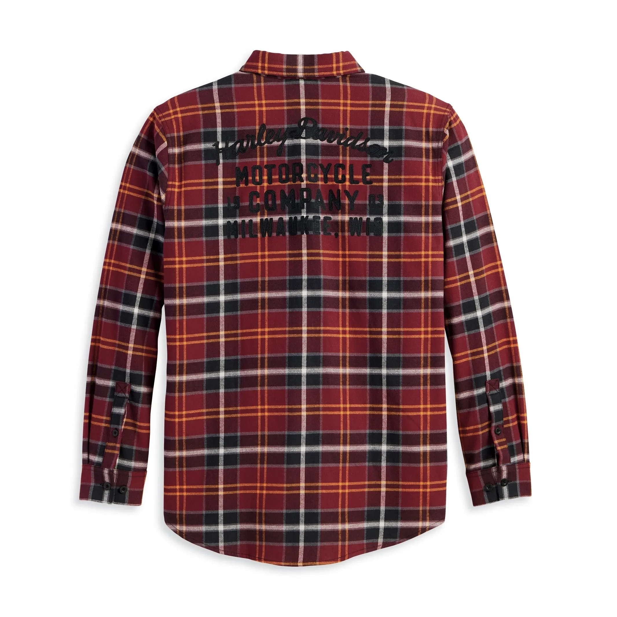 Harley Davidson  |Button-down Other Plaid Patterns Street Style Long Sleeves