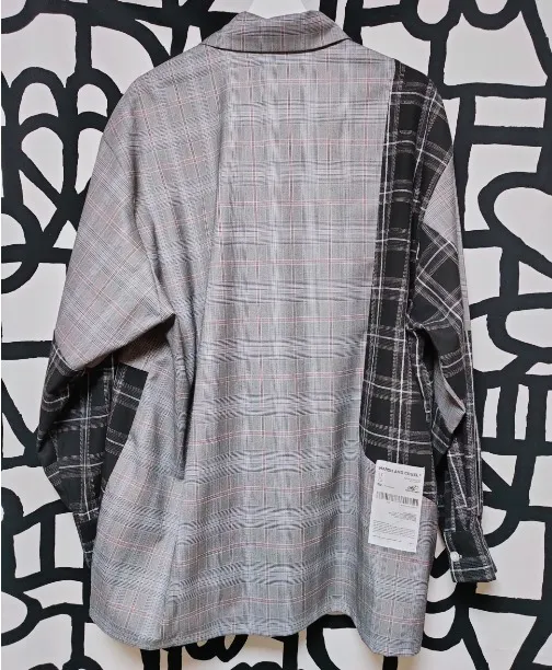 HARSH AND CRUEL  |Button-down Other Plaid Patterns Unisex Street Style