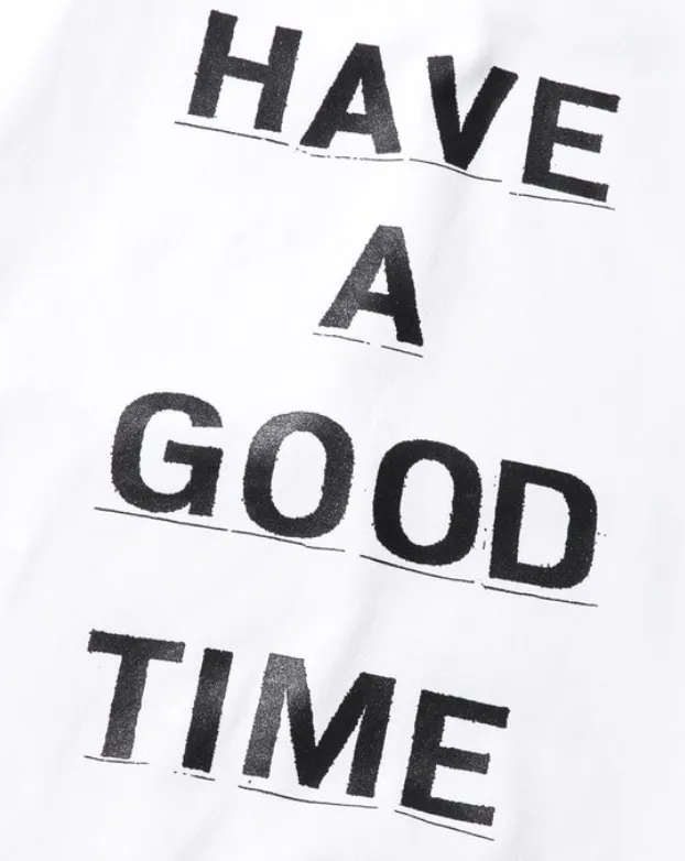 have a good time  |Crew Neck Unisex Street Style Long Sleeves Logo