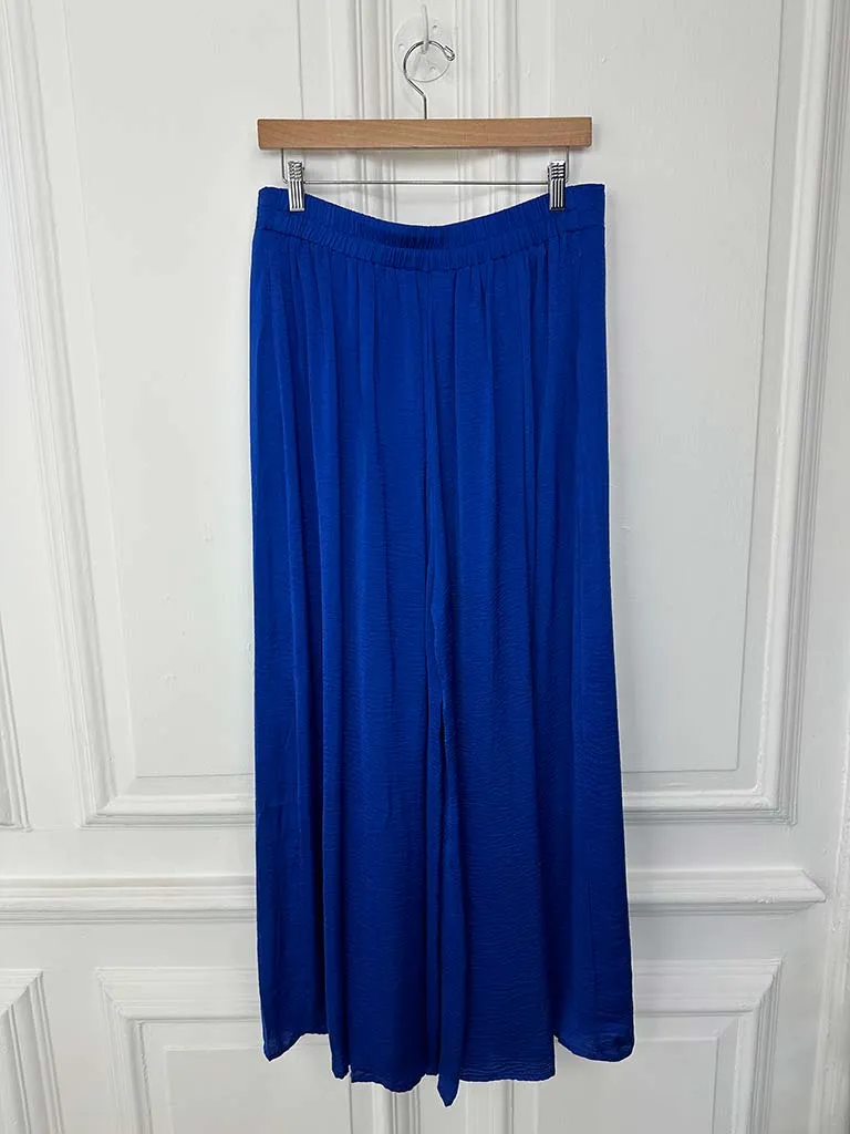 Haven Barbados Palazzo Trousers - Cobalt