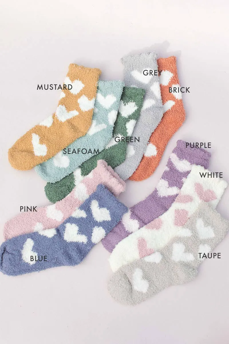 Heart Fuzzy Socks