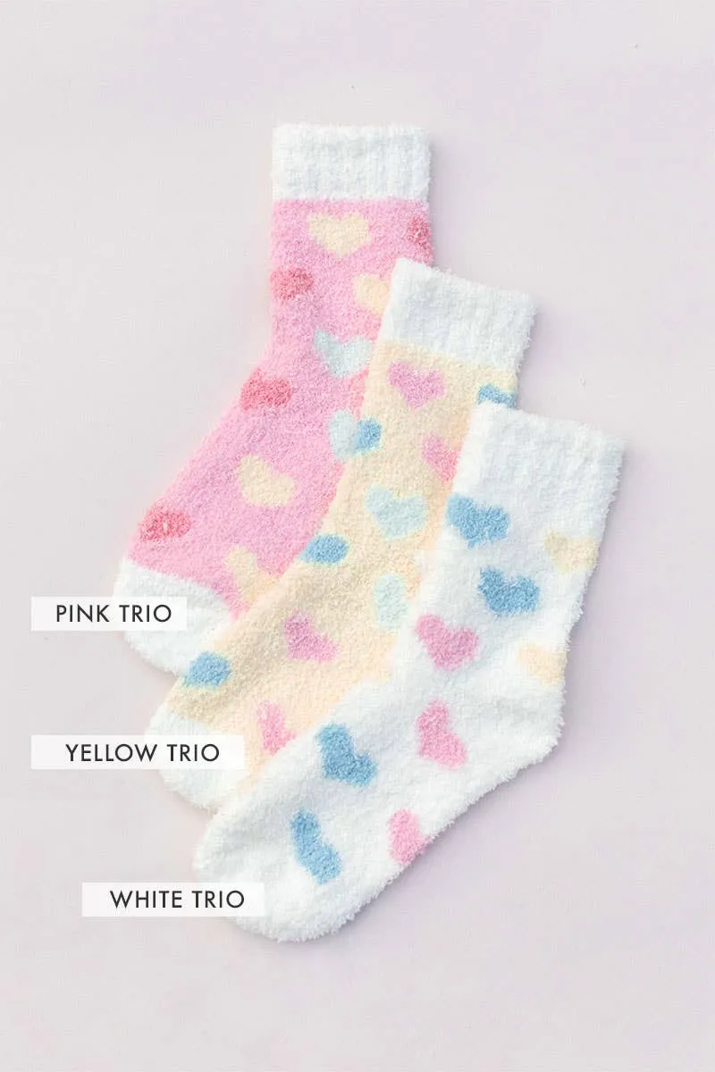 Heart Fuzzy Socks