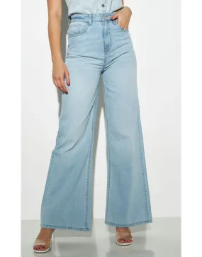 High Rise Wide Leg Jeans Ice Blue