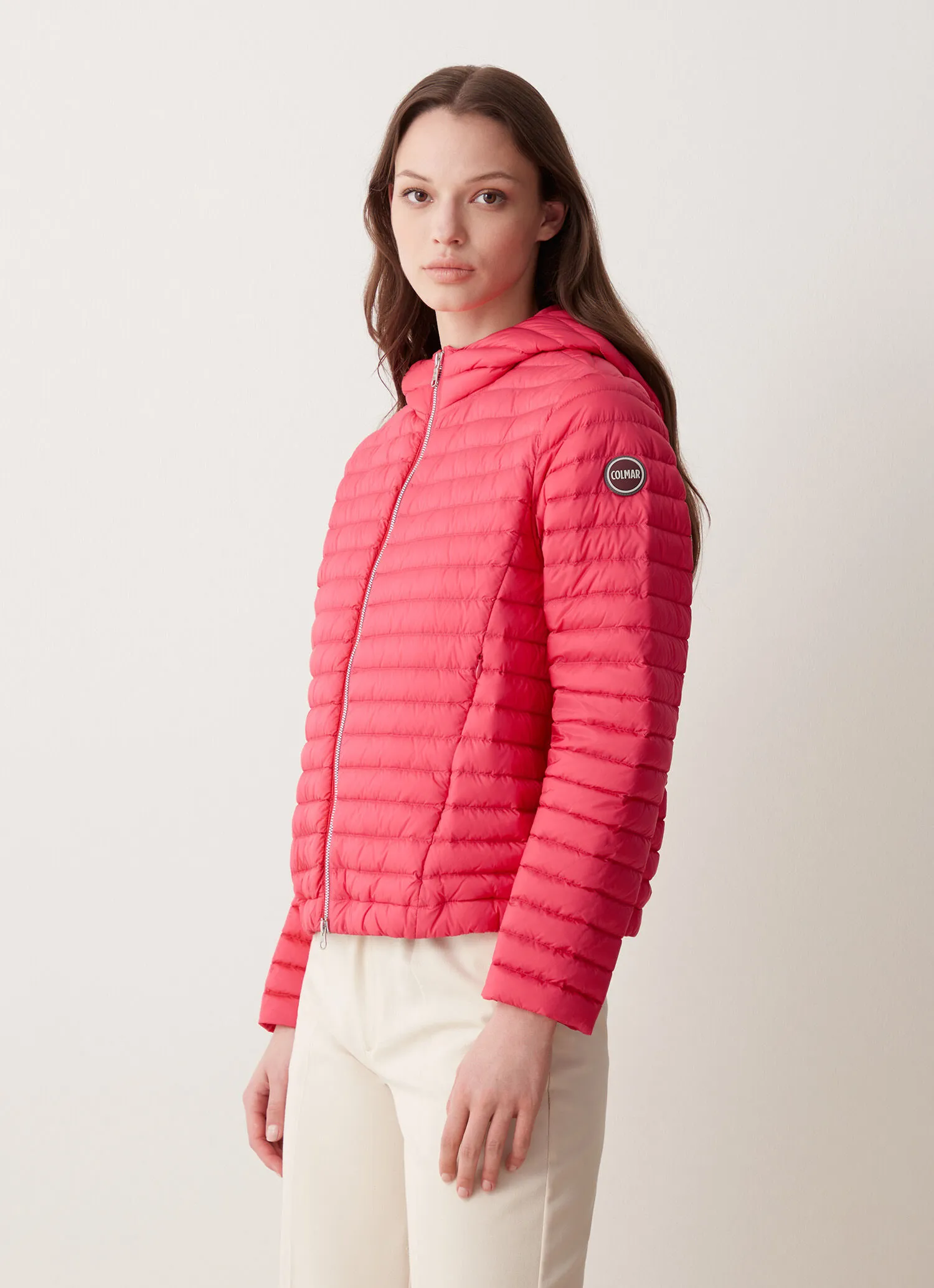 Hooded down jacket-