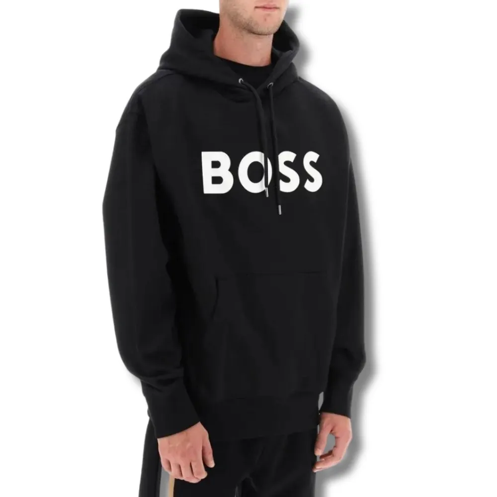 Hugo Boss  |Street Style Long Sleeves Plain Cotton Oversized Logo