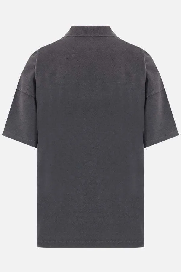 J W ANDERSON  |Button-down Monogram Plain Cotton Short Sleeves Oversized