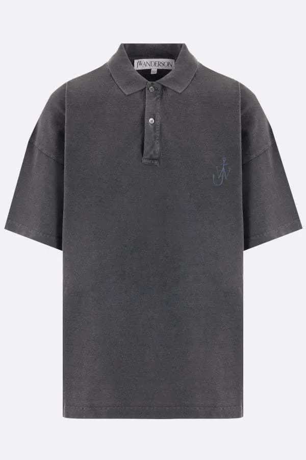 J W ANDERSON  |Button-down Monogram Plain Cotton Short Sleeves Oversized