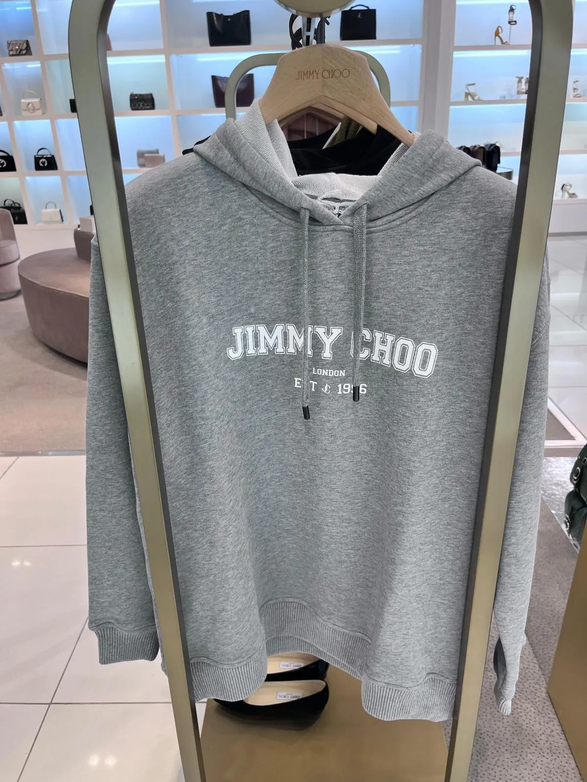 Jimmy Choo  |Unisex Sweat Street Style Long Sleeves Cotton Medium