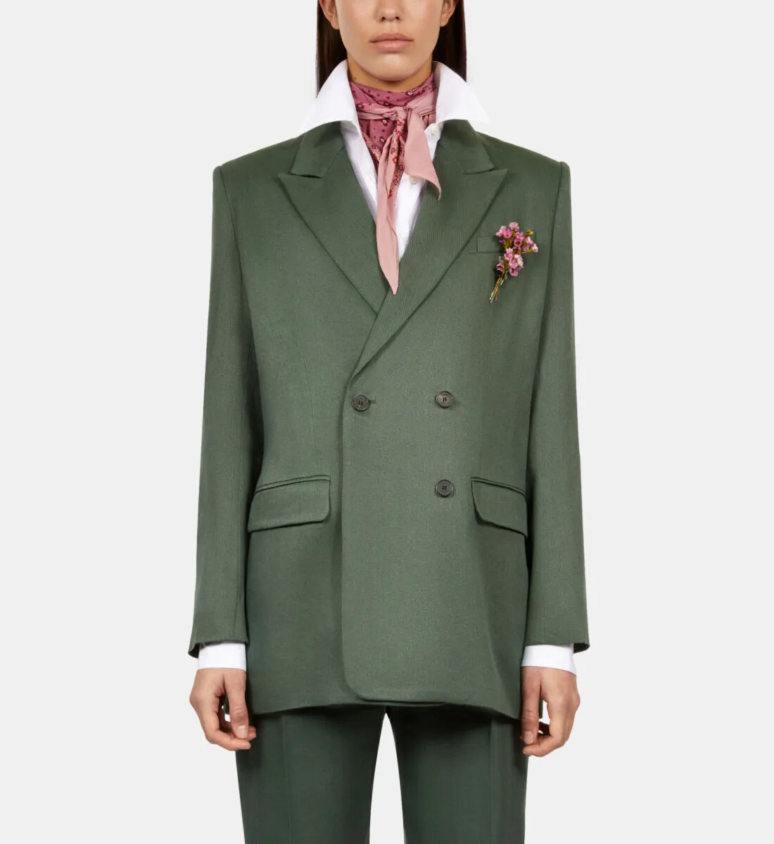 Khaki suit jacket