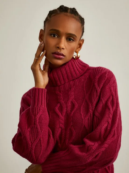 Knitted turtleneck sweater