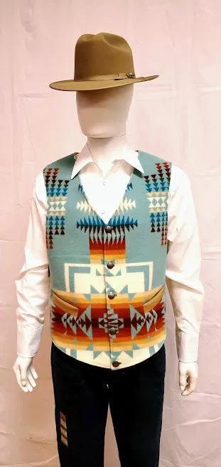 Kraffs Wool Vest, Chief Joseph Aqua