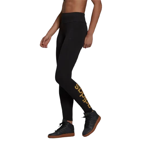 LEGGINGS ADIDAS NERO/ORO