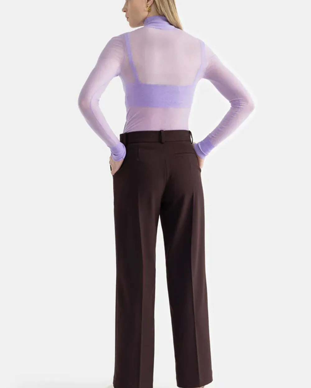 Lilac Eriq Cashmere Turtleneck