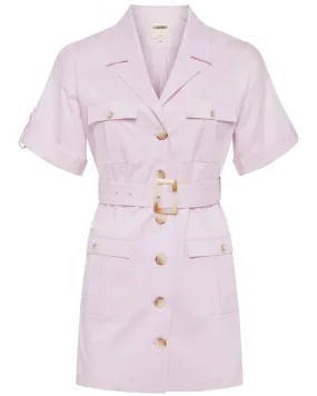 Lilac Snow Everest Safari Shirt Dress