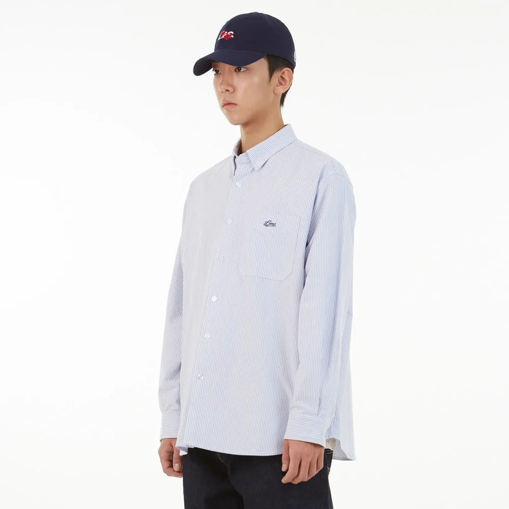 LMC  |Button-down Stripes Unisex Street Style Long Sleeves Cotton