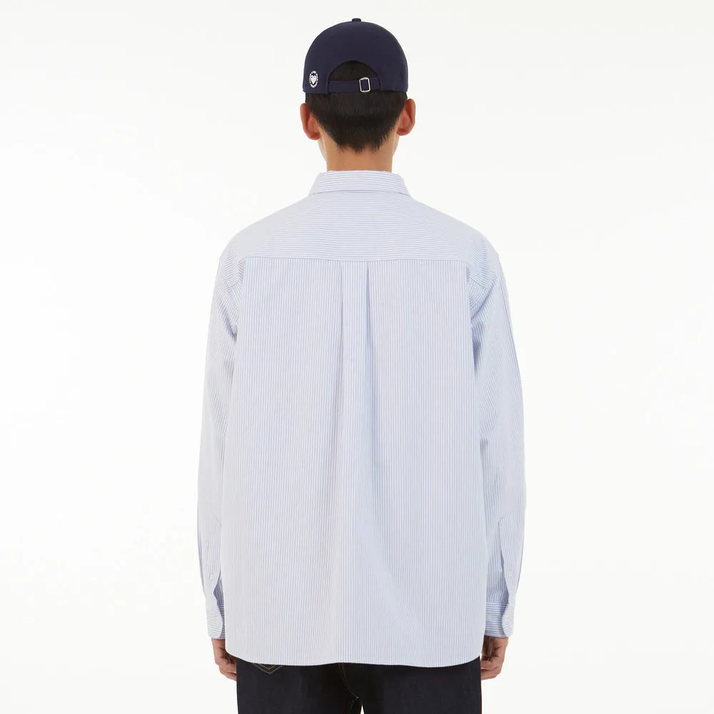 LMC  |Button-down Stripes Unisex Street Style Long Sleeves Cotton