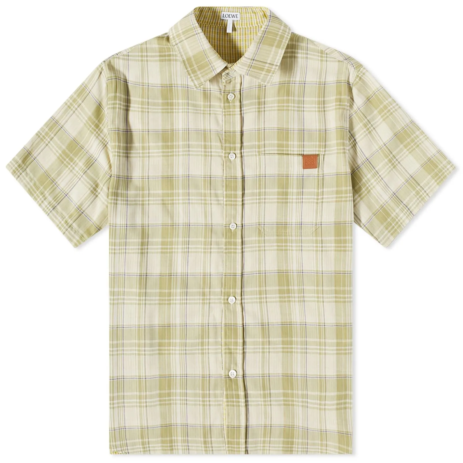 LOEWE  |Button-down Other Plaid Patterns Street Style Cotton