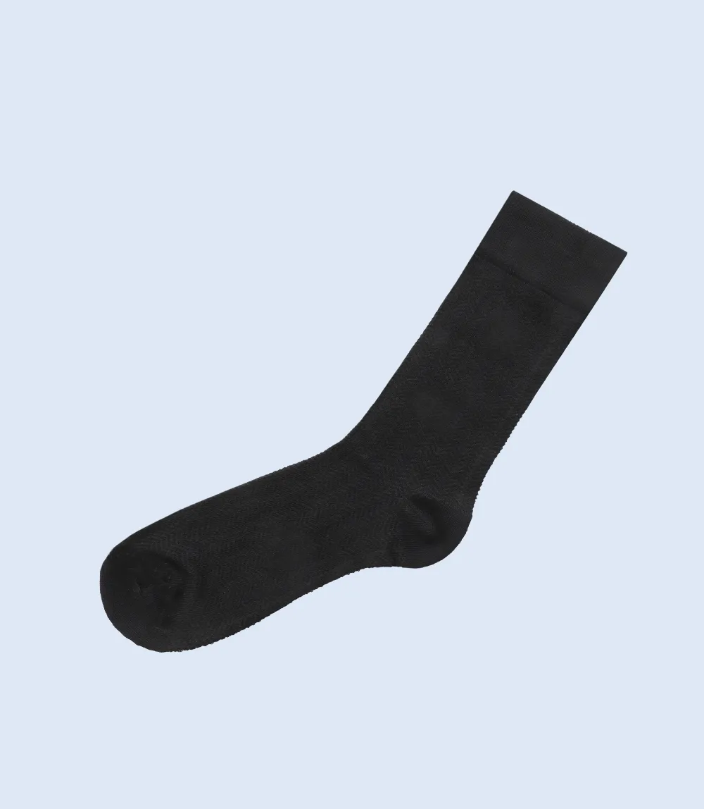 MA1701-BLACK/NAVY-Mid-calf Socks For Men