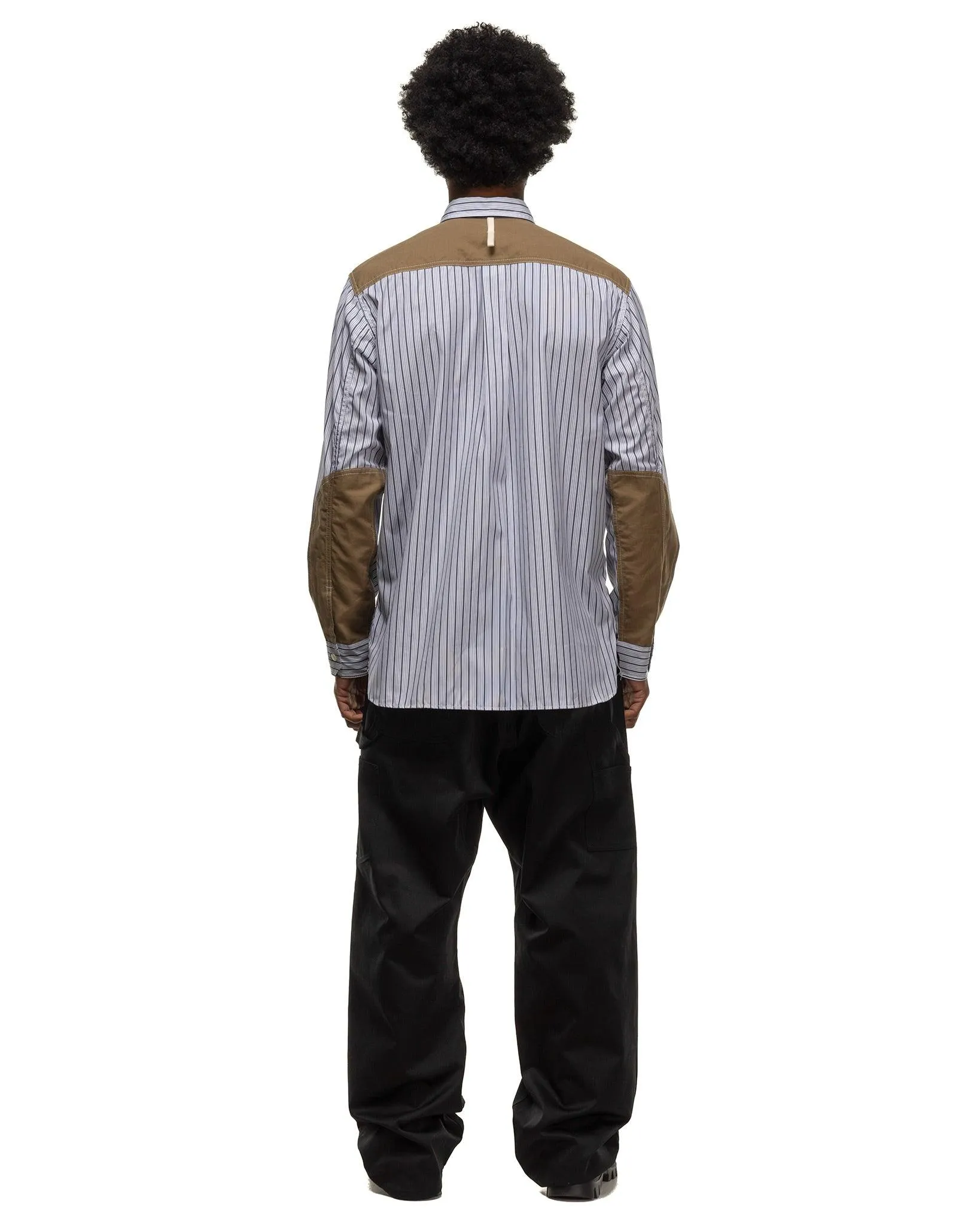 Men's Cotton Stripe Shirt White/Navy