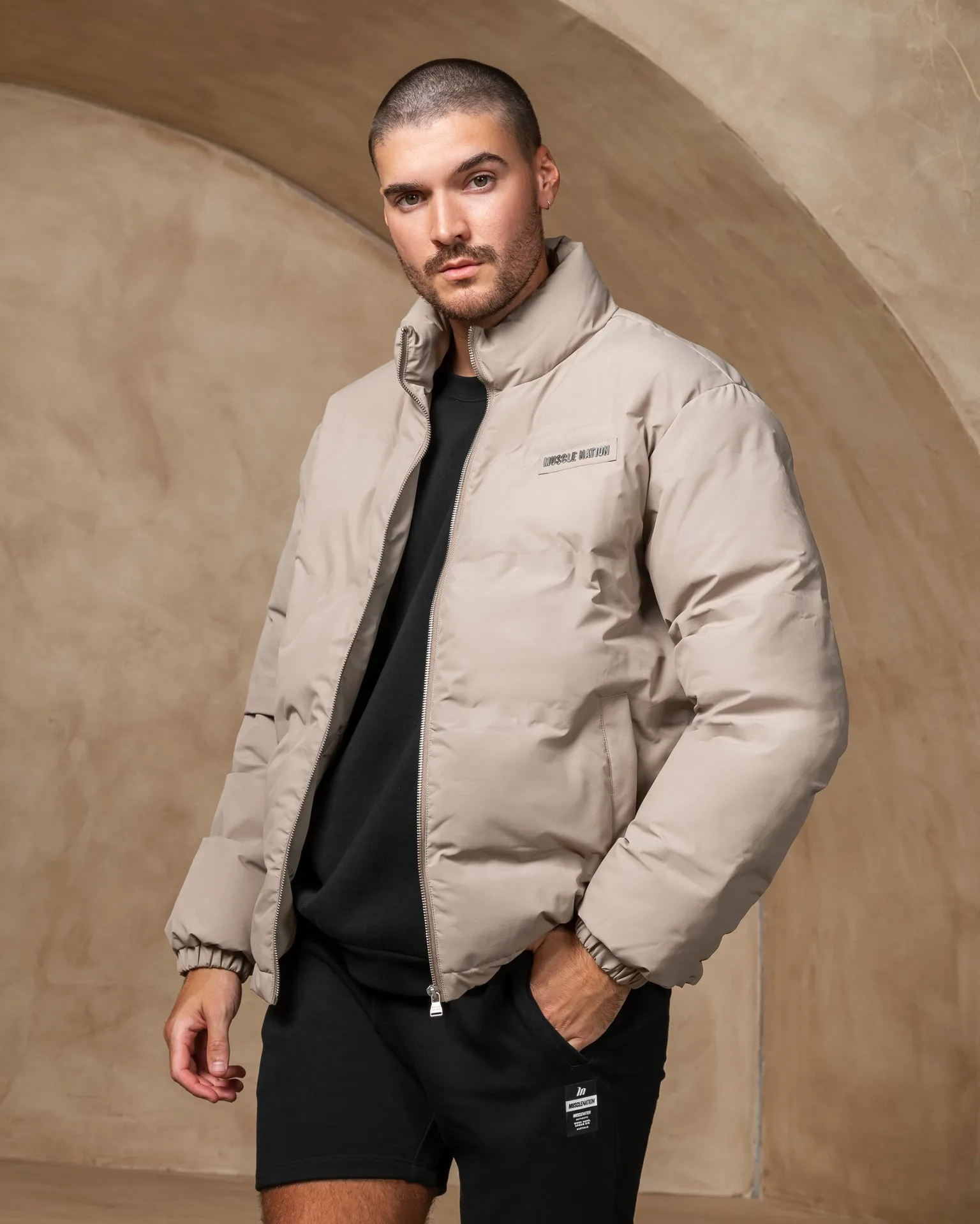 Mens Puffer Jacket - Fossil