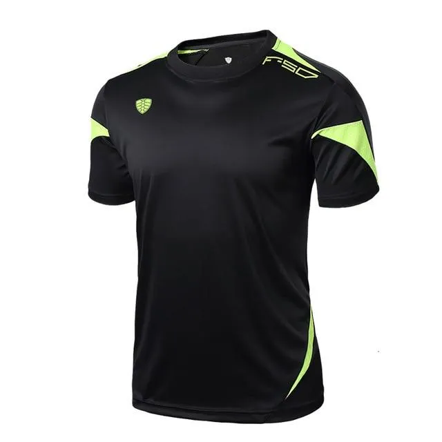 Men's Quick Dry Gym Running Fitness Clothing Short Sleeve Jerseys Tees