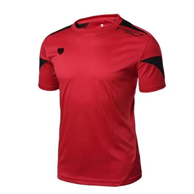 Men's Quick Dry Gym Running Fitness Clothing Short Sleeve Jerseys Tees