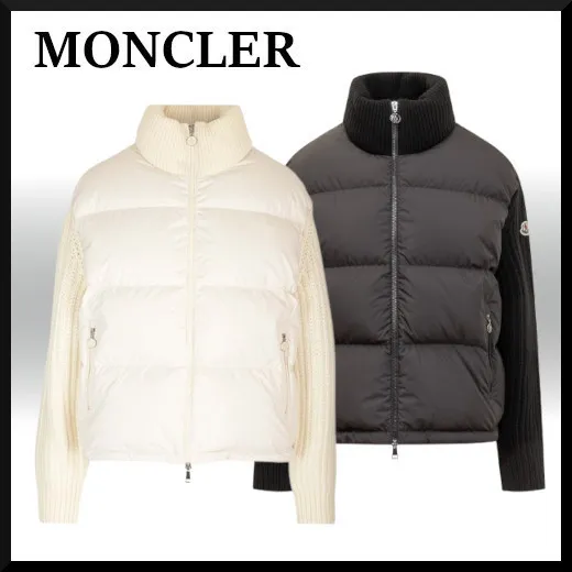 MONCLER  |Casual Style Blended Fabrics Street Style Long Sleeves Logo