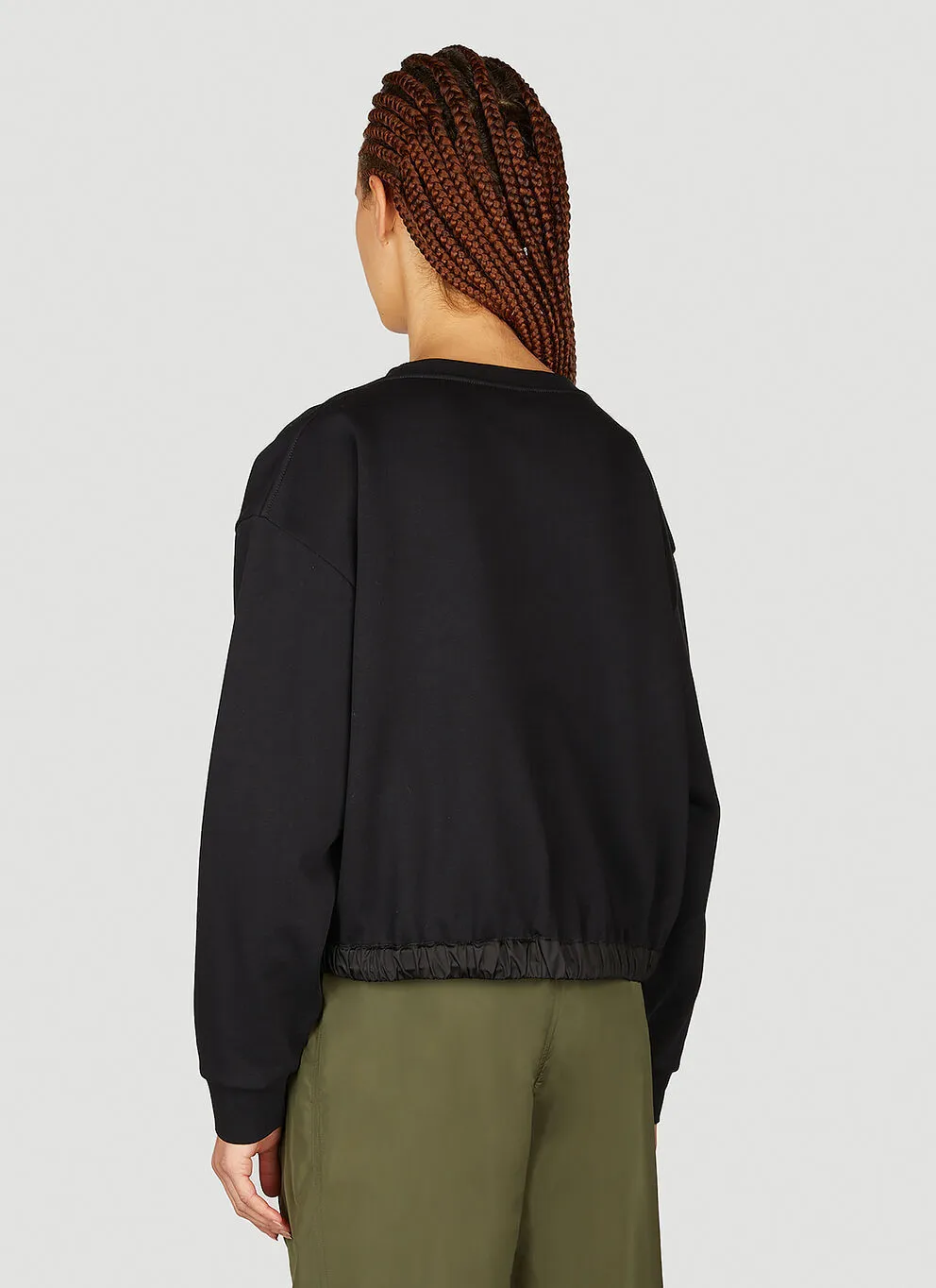 MONCLER  |Crew Neck Blended Fabrics Street Style Long Sleeves Plain