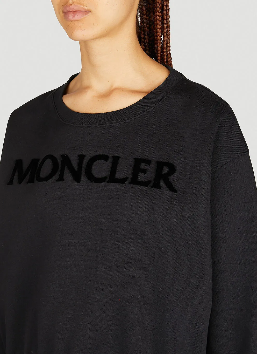 MONCLER  |Crew Neck Blended Fabrics Street Style Long Sleeves Plain