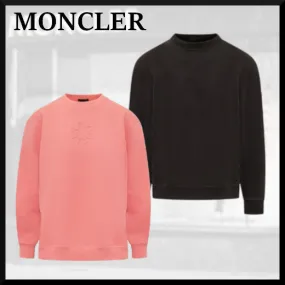 MONCLER  |Crew Neck Street Style Long Sleeves Plain Cotton Logo