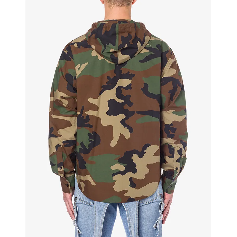 Moschino  |Button-down Camouflage Street Style Long Sleeves Cotton