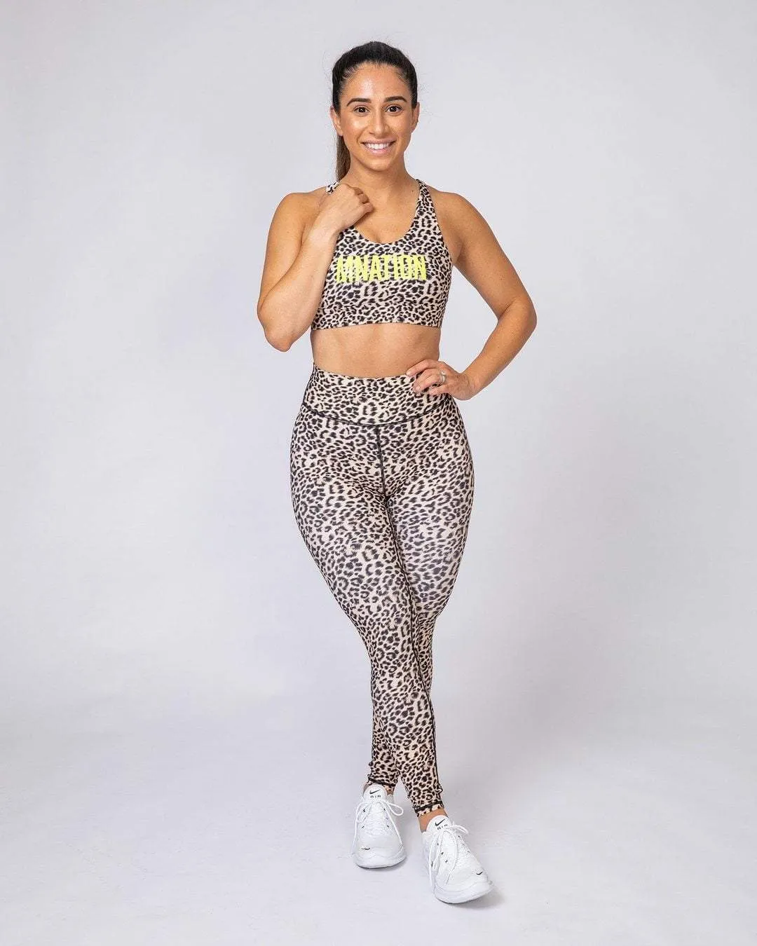 Motion Full Length Leggings - Yellow Leopard