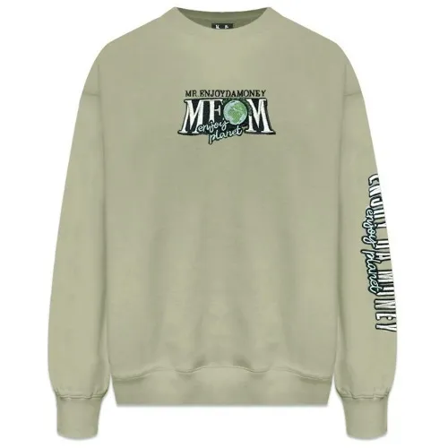 MR. ENJOY DA MONEY  |Crew Neck Unisex Street Style Long Sleeves Cotton