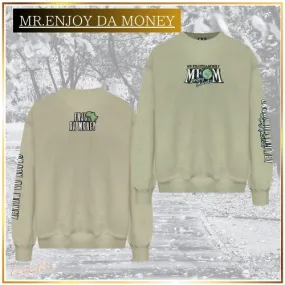 MR. ENJOY DA MONEY  |Crew Neck Unisex Street Style Long Sleeves Cotton