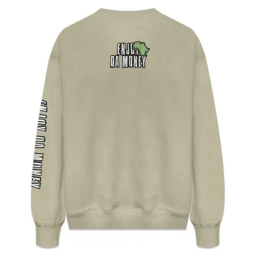 MR. ENJOY DA MONEY  |Crew Neck Unisex Street Style Long Sleeves Cotton