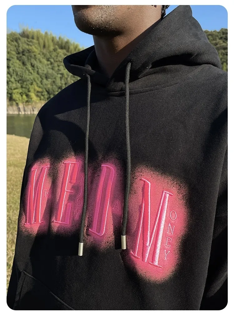 MR. ENJOY DA MONEY  |Unisex Street Style Long Sleeves Plain Logo Hoodies