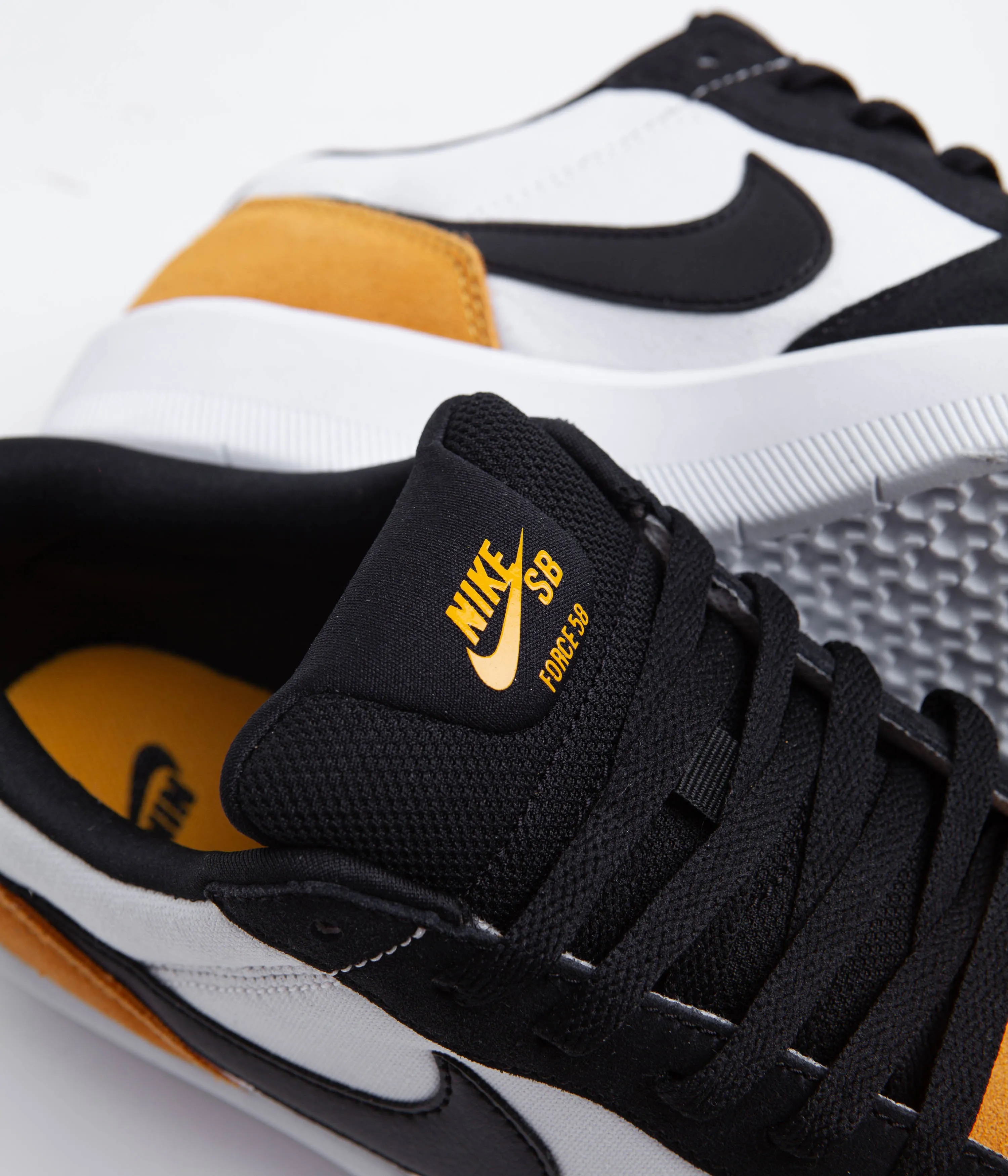 Nike SB Force 58 Shoes - University Gold / Black - White