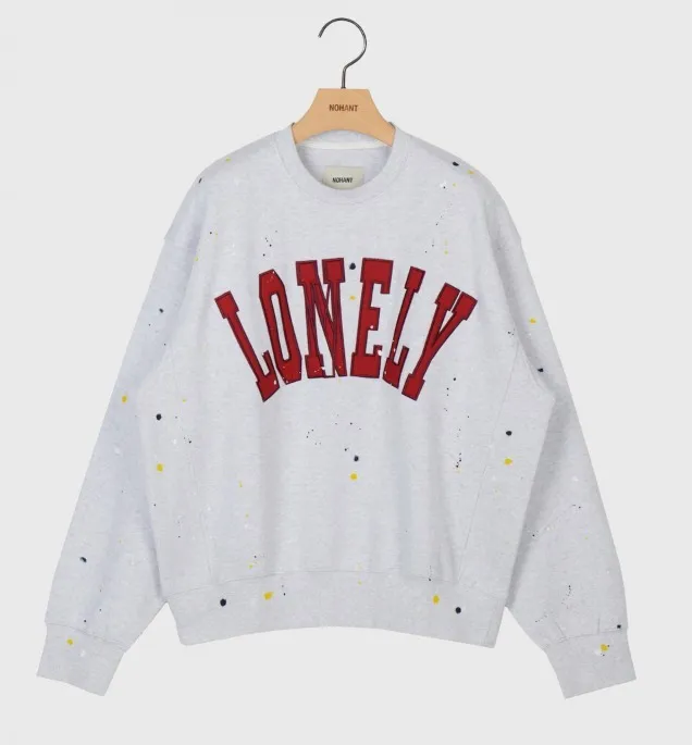 NOHANT  |Unisex Street Style U-Neck Long Sleeves Plain Logo