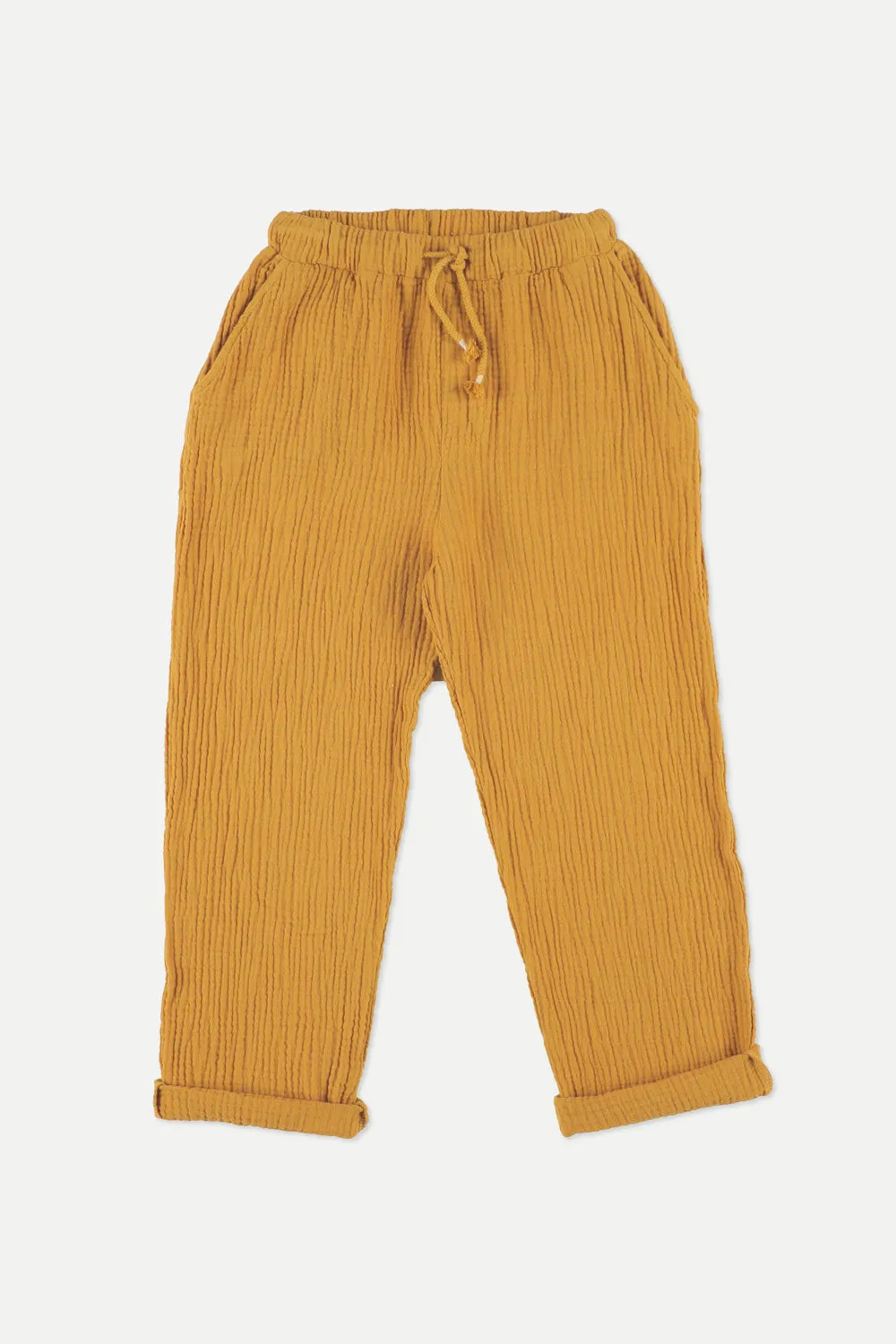 Ochre Soft Gauze Trousers