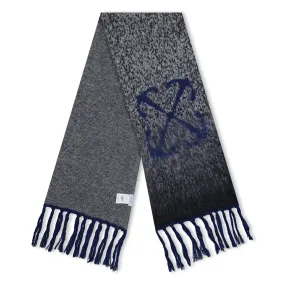 Off-White Mohair Blend Dark Grey Scarf