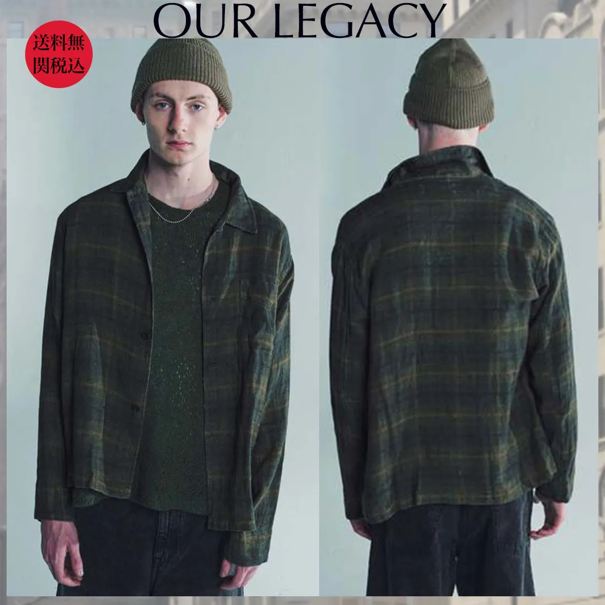 OUR LEGACY  |Button-down Glen Patterns Tartan Other Plaid Patterns Linen