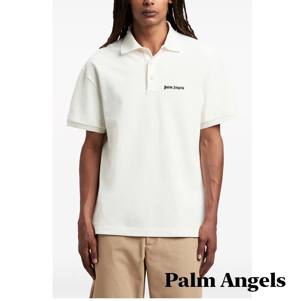 Palm Angels  |Button-down Blended Fabrics Street Style Plain Cotton