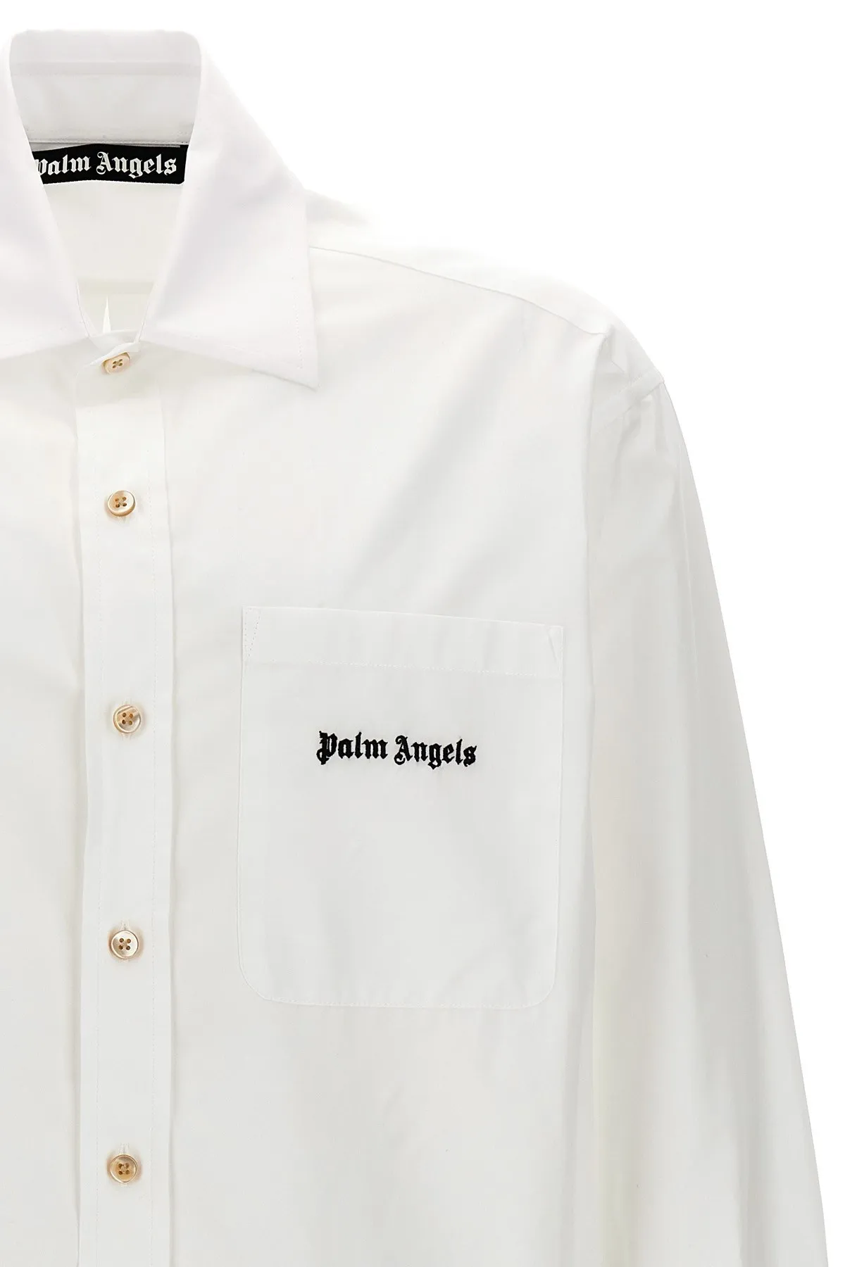 Palm Angels  |Button-down Monogram Blended Fabrics Street Style