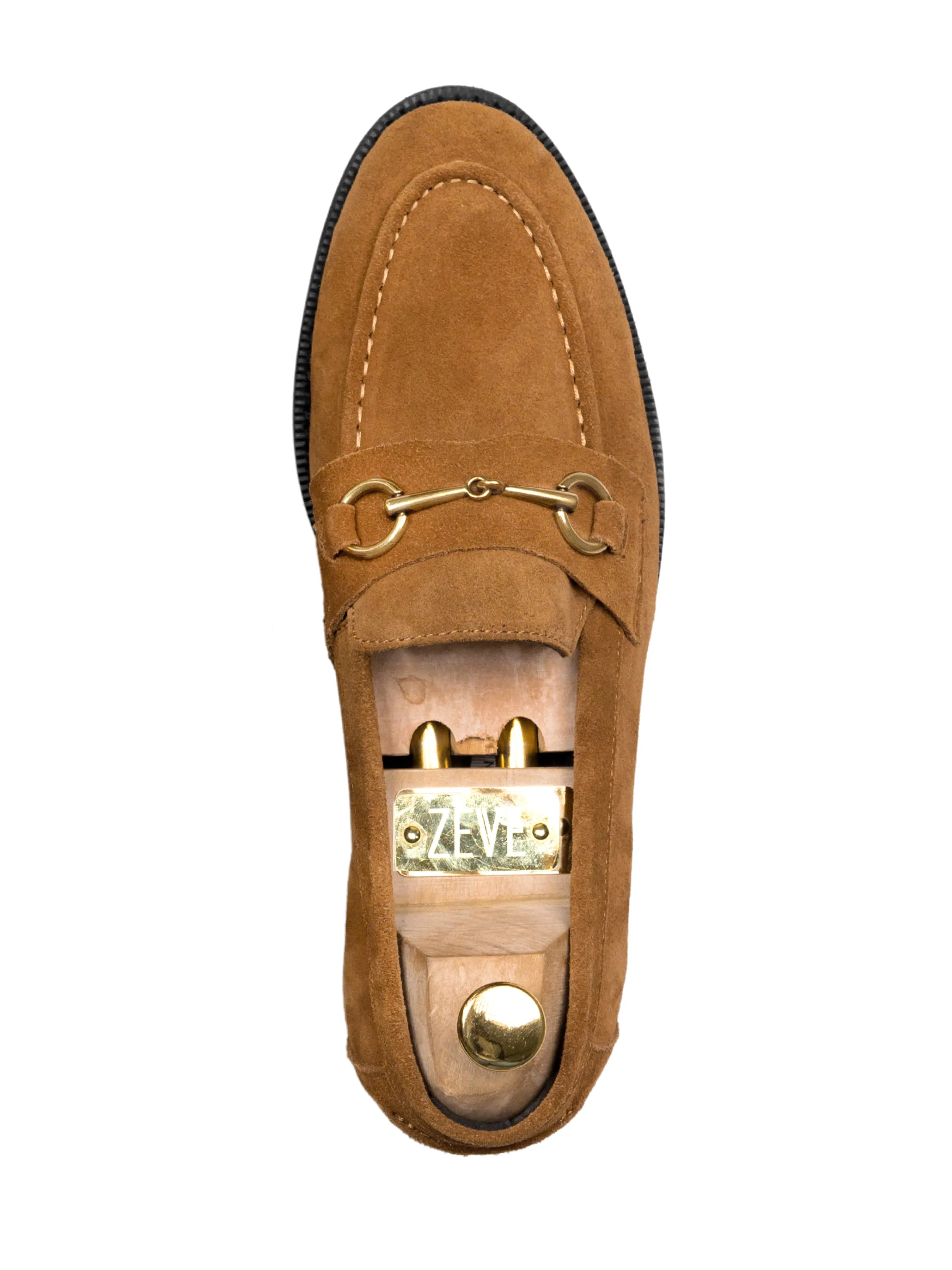 Penny Loafer Horsebit Buckle - Camel Suede Leather (Crepe Sole)