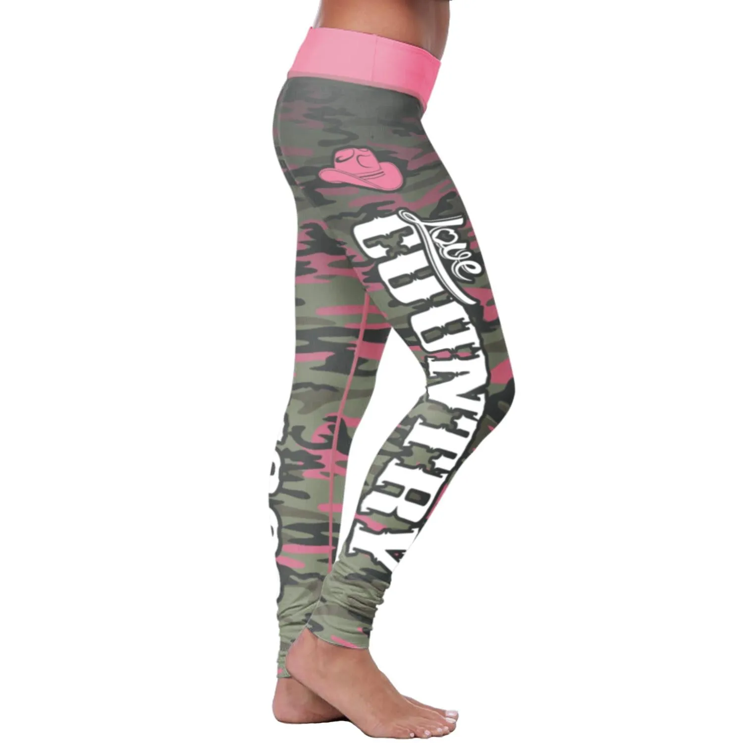 Pink Camo Country Leggings